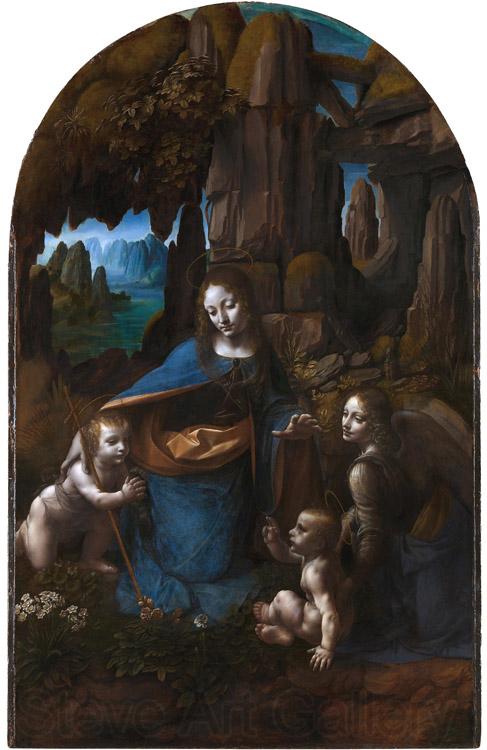 LEONARDO da Vinci Virgin of the Rocks,completed (mk08) Germany oil painting art
